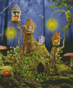 Aesthetic Fairy Houses Diamond Painting