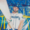 Baseballer Mitch Haniger Diamond painting