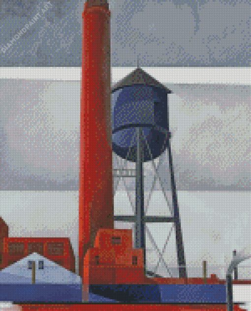 Chimney And Water Tower Demuth Diamond Painting