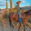 Cowboy In Arizona Diamond Painting