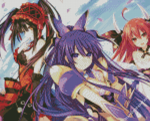 Date A Live Anime Girls Diamond Painting