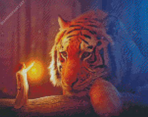 Fairy And Tiger Diamond Painting