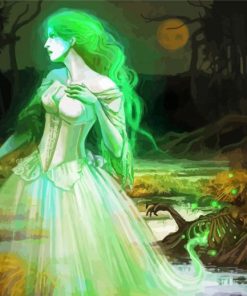 Fantasy Green Lady Art Diamond Painting