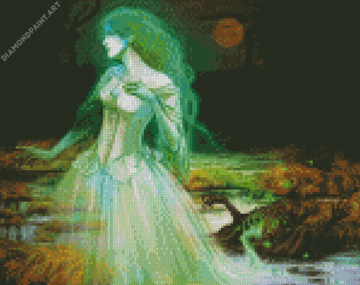 Fantasy Green Lady Art Diamond Painting