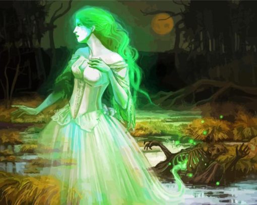 Fantasy Green Lady Art Diamond Painting