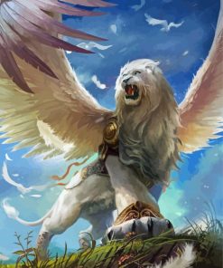 Fantasy White Lion Diamond painting