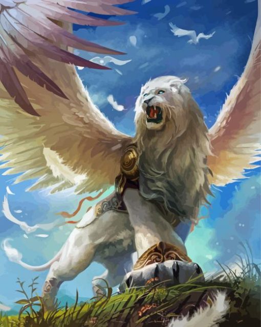 Fantasy White Lion Diamond painting