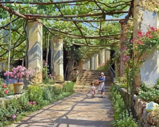 Floral Garden Pergola Diamond Painting