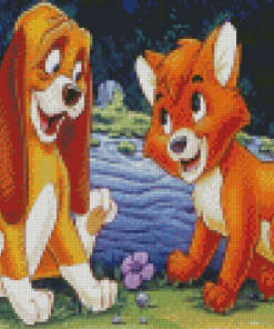 Fox And The Hound Animation Diamond painting