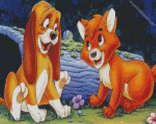 Fox And The Hound Animation Diamond painting