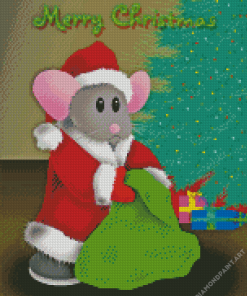 Merry Christmas Mouse Diamond Painting