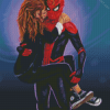 Michelle Jones And Spider Man Characters Art Diamond painting