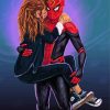 Michelle Jones And Spider Man Characters Art Diamond painting