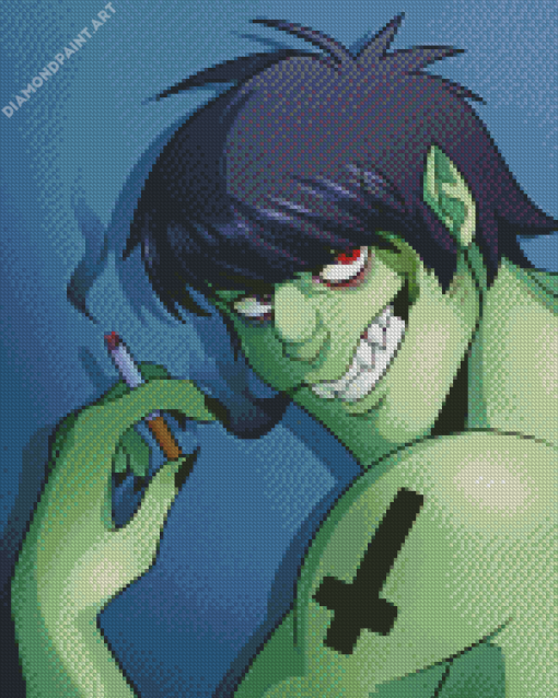 Murdoc Niccals Smoking Art Diamond painting paint by numbers