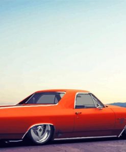 Orange Chevrolet El Camino Car Diamond Painting