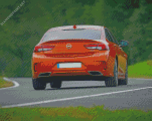 Orange Opel Insignia Diamond Painting