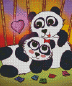 Pandas Animal Lovers Diamond Painting