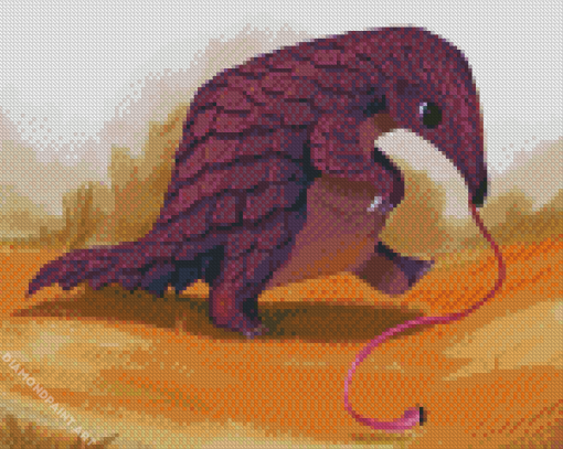 Pangolin Illustration Diamond Painting