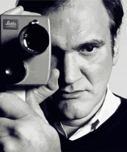 Quentin Tarantino Black And White Diamond Painting