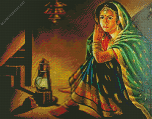 Rajasthani Girl Bride Diamond painting