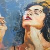 Smoking Woman Art Diamond Painting