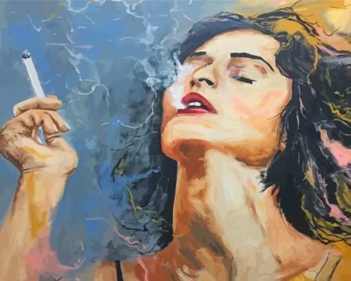 Smoking Woman Art Diamond Painting