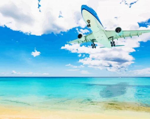 St Marteen Maho Beach Diamond Painting