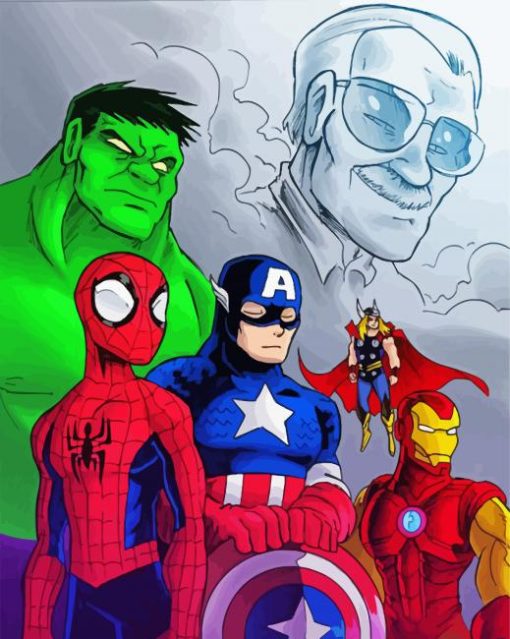 Stan Lee and The Gang Diamond Painting