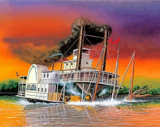 Steamboat Art Diamond Painting