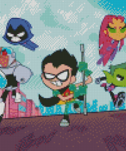 Teen Titans Heroes Diamond Painting