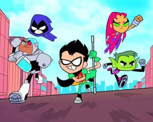 Teen Titans Heroes Diamond Painting