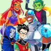 Teen Titans Illustration Art Diamond Painting