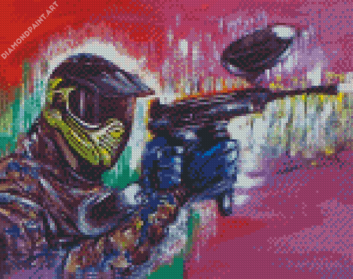 Abstract Paintball Diamond Painting