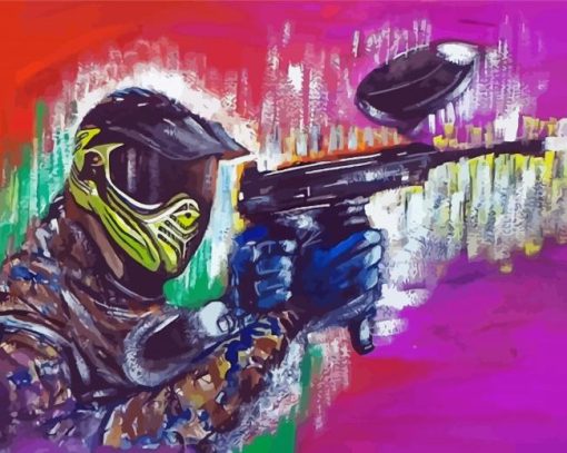 Abstract Paintball Diamond Painting