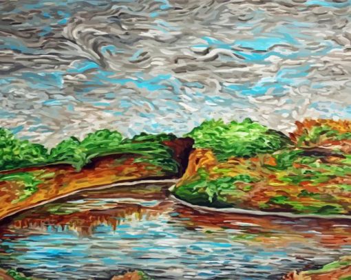 Abstract Rio Grande River Diamond Painting