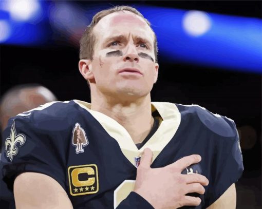 Aesthetic Drew Brees Diamond Painting