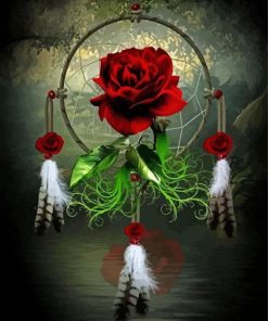 Aesthetic Rose In Dreamcatcher Diamond Painting