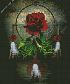 Aesthetic Rose In Dreamcatcher Diamond Painting