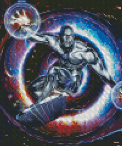 Aesthetic Silver Surfer Diamond Painting