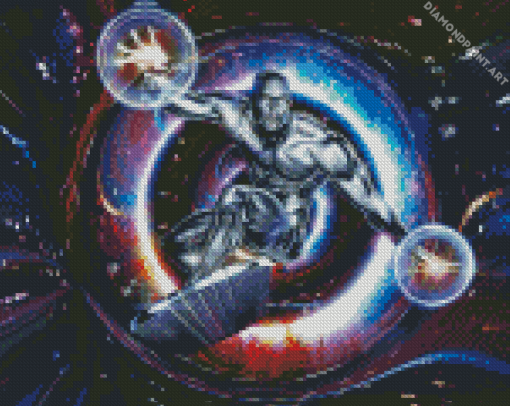 Aesthetic Silver Surfer Diamond Painting