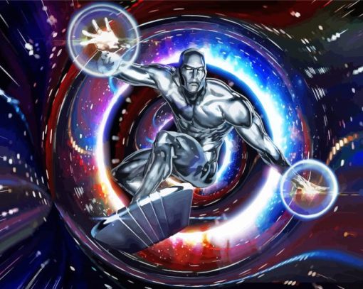 Aesthetic Silver Surfer Diamond Painting