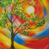 Aesthetic Abstract Tree Diamond Painting