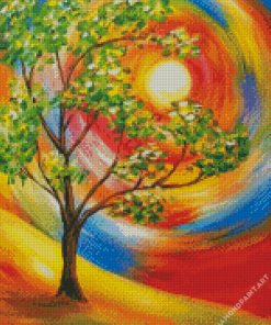 Aesthetic Abstract Tree Diamond Painting