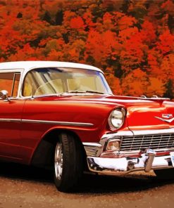 Aesthetic Red Classic Chevy Diamond Painting