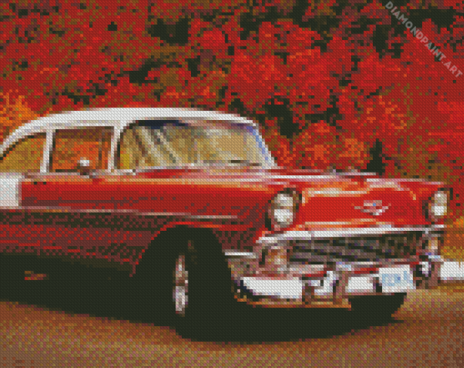 Aesthetic Red Classic Chevy Diamond Painting