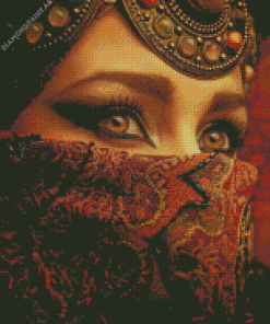 Arab Lady Eyes Diamond Painting