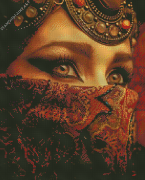 Arab Lady Eyes Diamond Painting