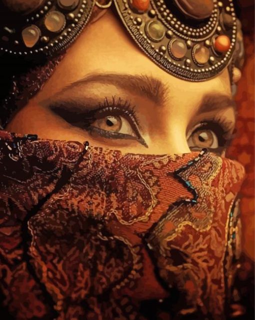 Arab Lady Eyes Diamond Painting