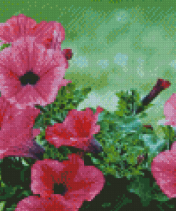 Beautiful Hot Pink Flowers Diamond Painting