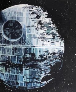 Black And White Death Star Diamond painting